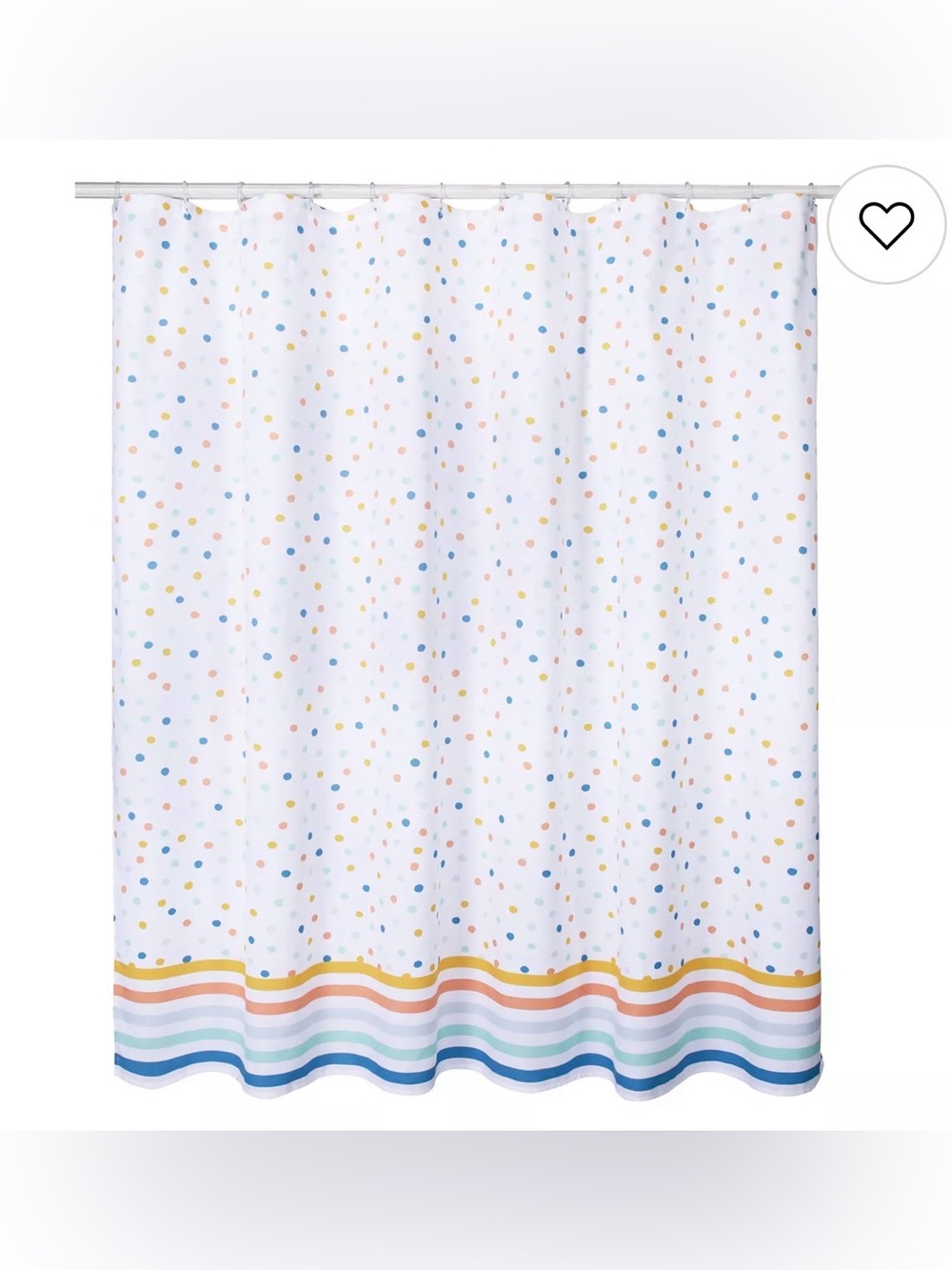 The Big One Kids™ Rainbow Dot Shower Curtain